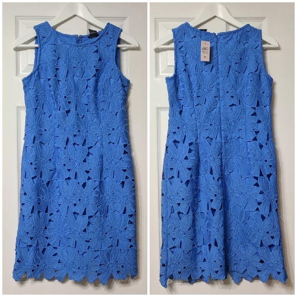 Ann Taylor Dresses & Skirts - ✨NWT✨ Ann Taylor Blue Flower Mid-Length Dress